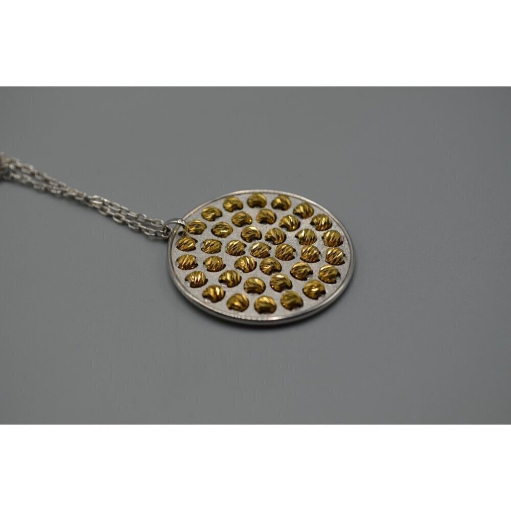 Athomie Gold Spinning Bead Pendant Sterling Silver 925 DB Italy 6.75g 20" Chain - Picture 6 of 10